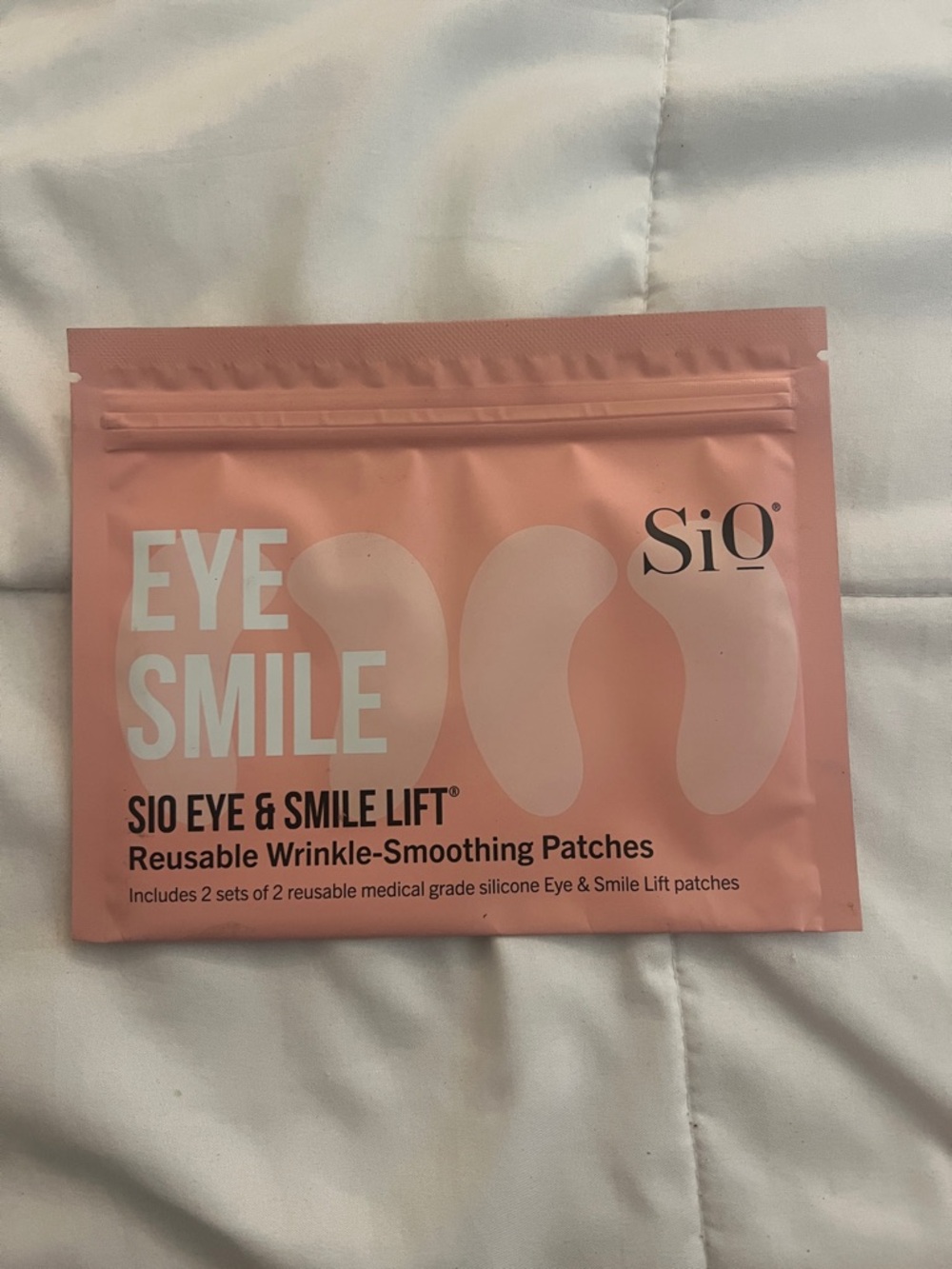 SiO Eye & Smile Lift Reusable Wrinkle-Smoothing Patches — Pink Brand New